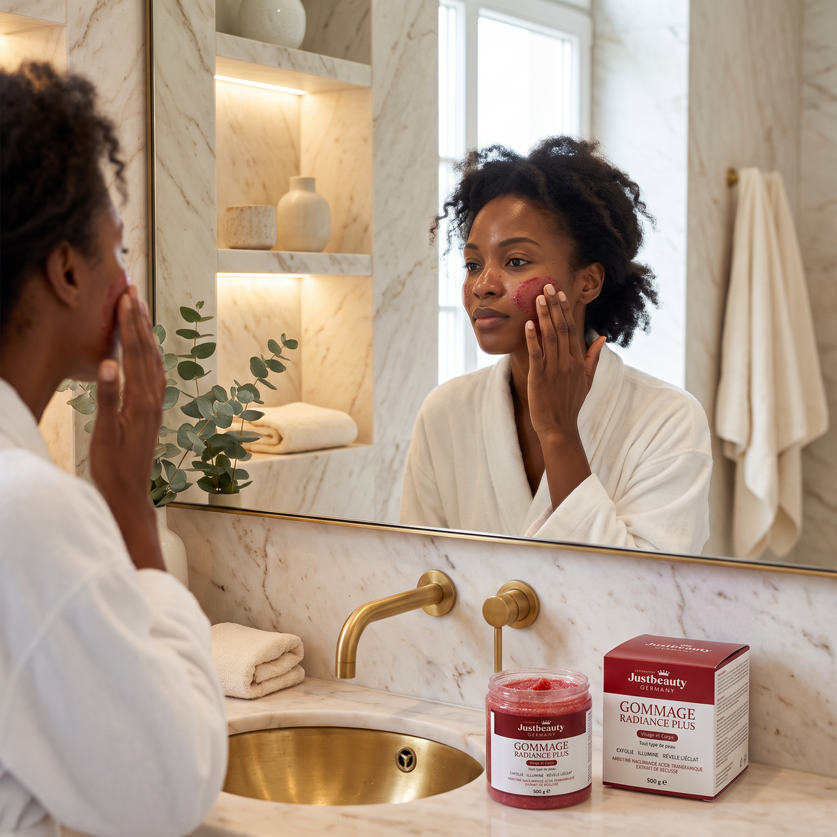 RADIANCE PLUS – Gommage à la Tomate Éclat, Anti-Taches & Peau Lisse – 500 g