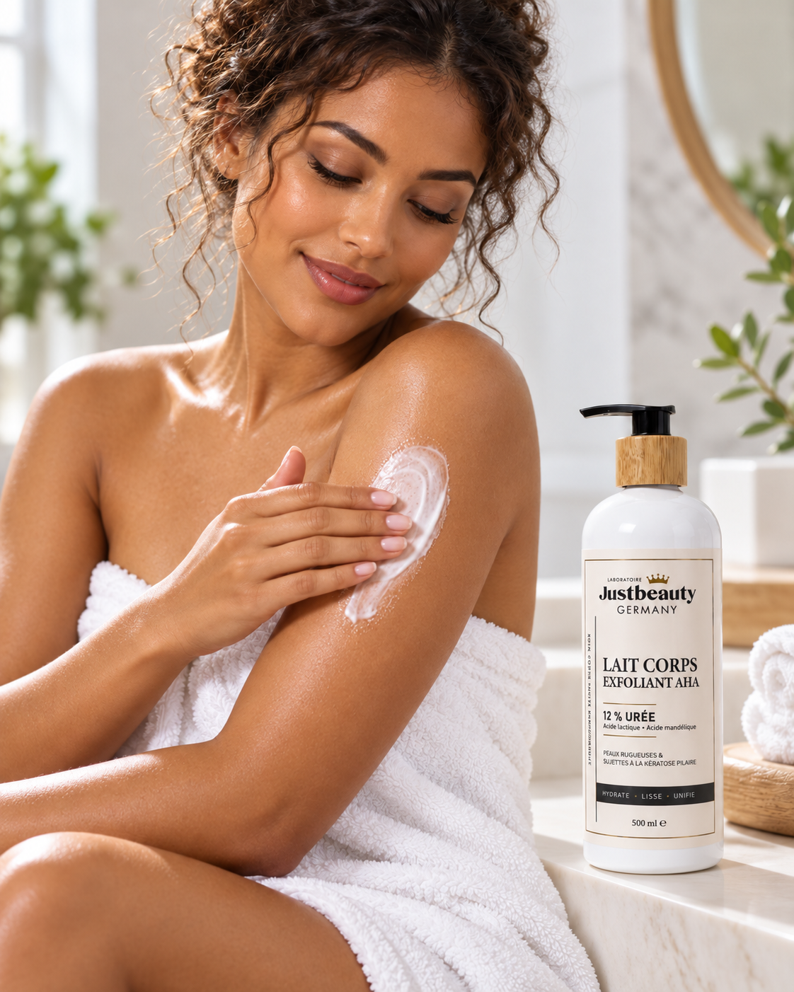 Lait Corps Exfoliant AHA 12 % Urée — Peaux Rugueuses & Kératose Pilaire — 500 ml