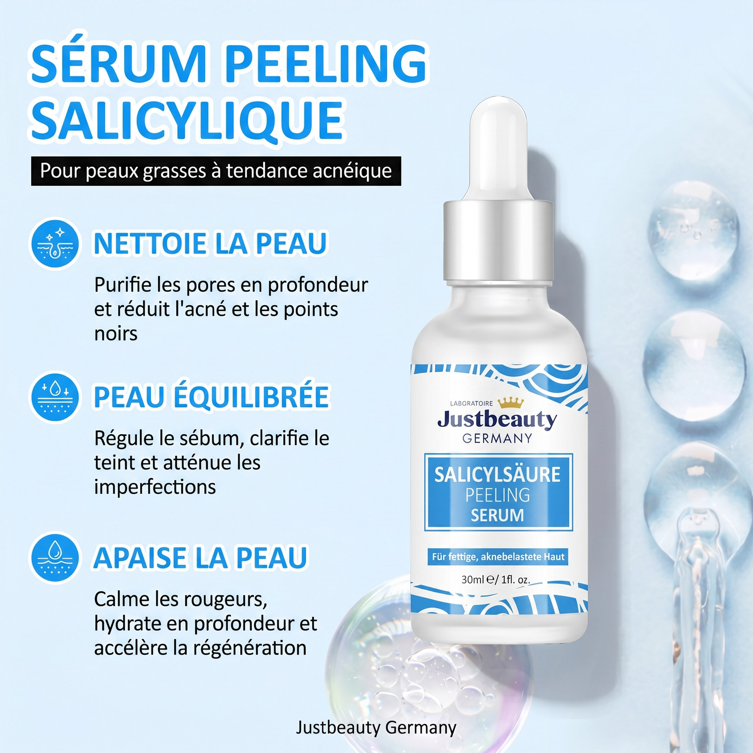 PURE SKIN SOLUTION – Salicylic Acid Purifying Serum (Anti-Acne & Anti-Blemish) 30ml