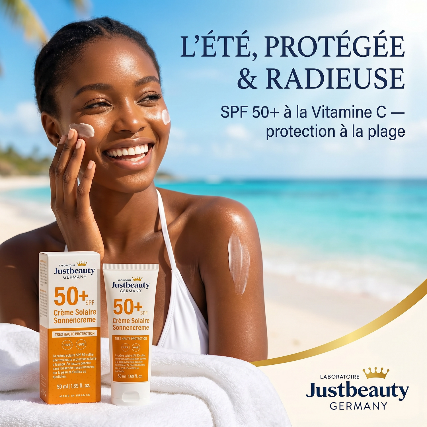 HIGH-PERFORMANCE SUN PROTECTION SPF 50+: MAXIMUM DEFENSE & NATURAL RADIANCE