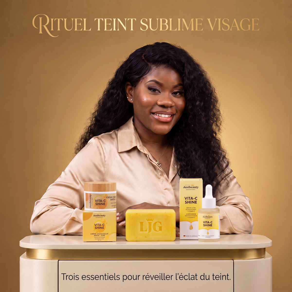 VITA-C SHINE – Trio 3 Pièces | Savon + Sérum + Crème – Routine Éclat Quotidienne