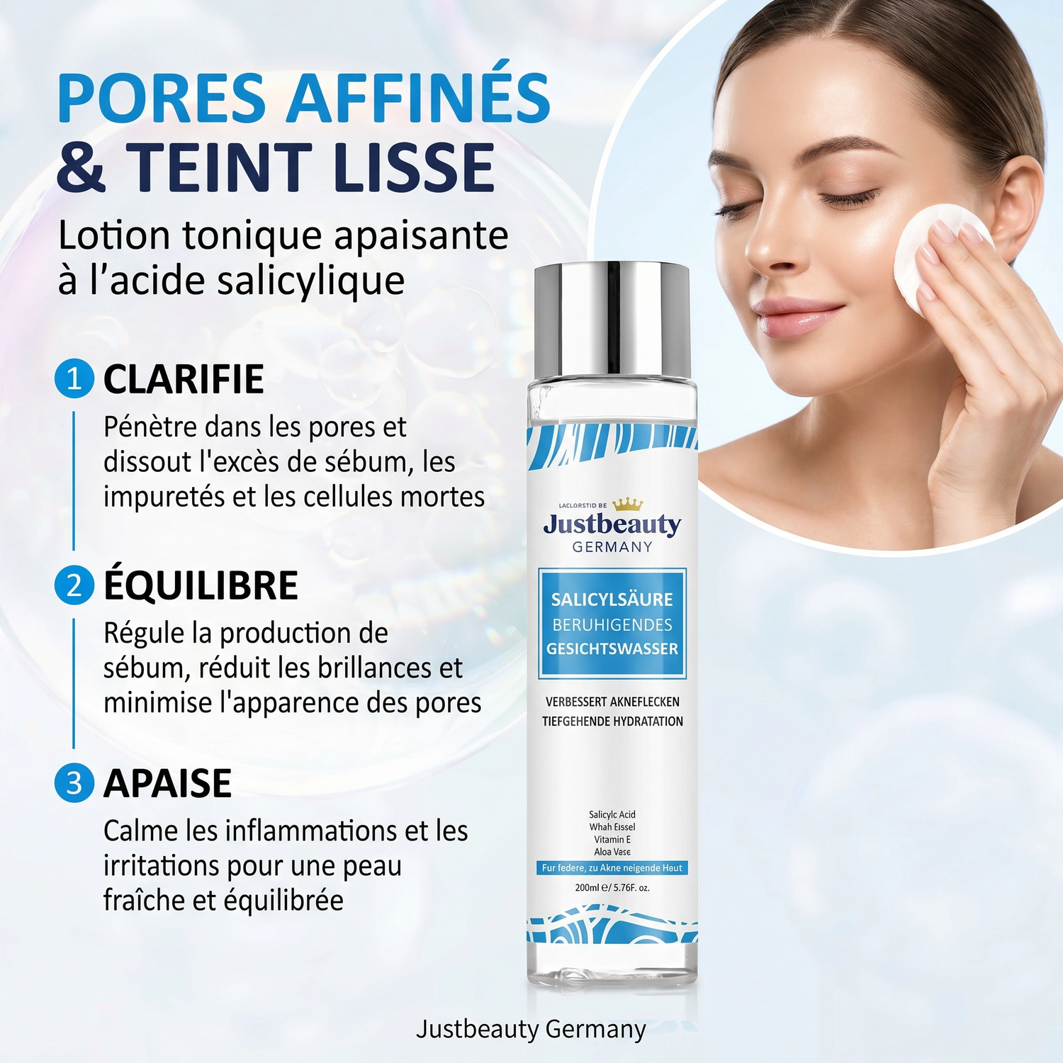 PURE SKIN SOLUTION – Anti-Acne & Anti-Blemish Purifying Toner (200 ml)