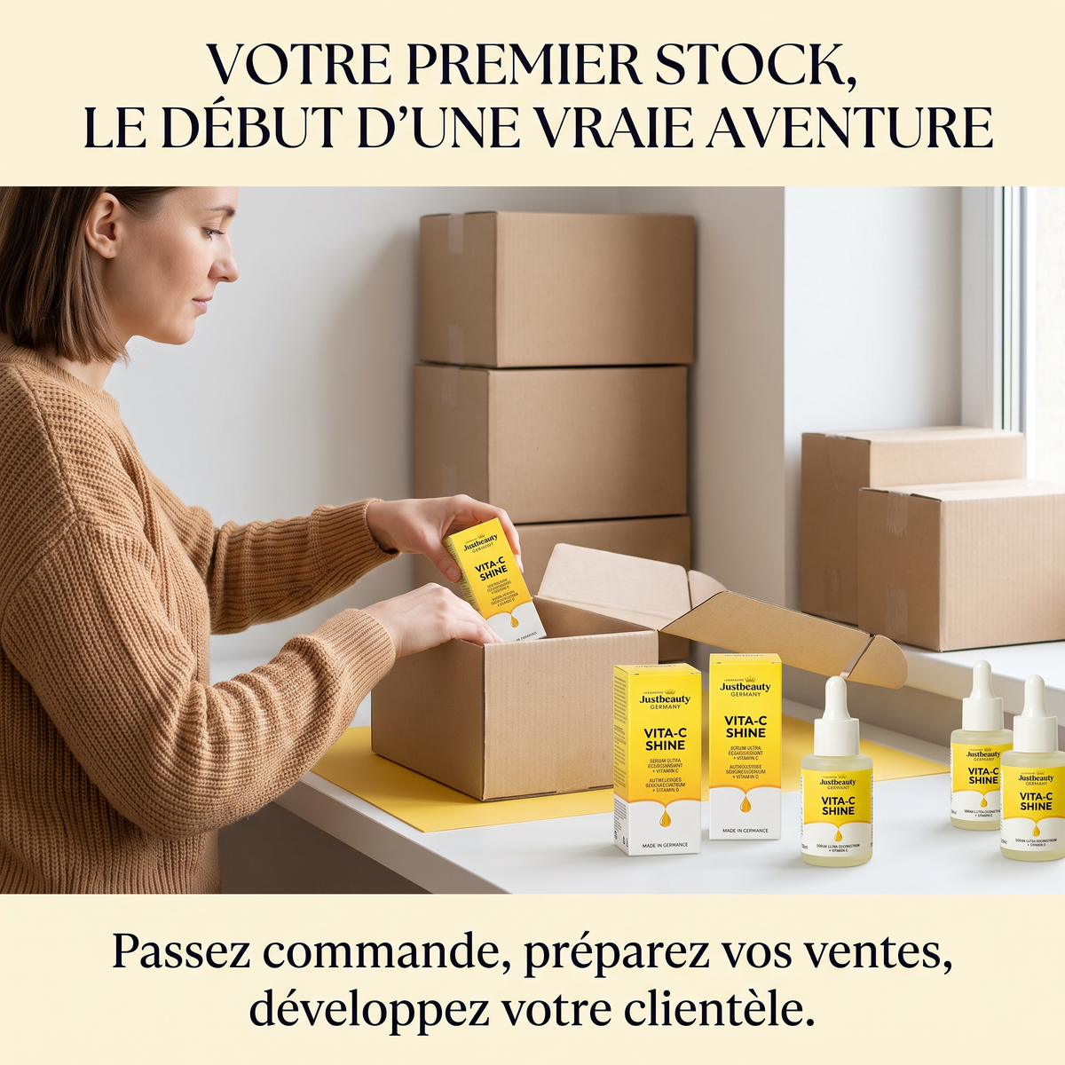 Pack Revendeur VITA-C SHINE – 10 Sérums Visage Éclat à la Vitamine C de 30 ml