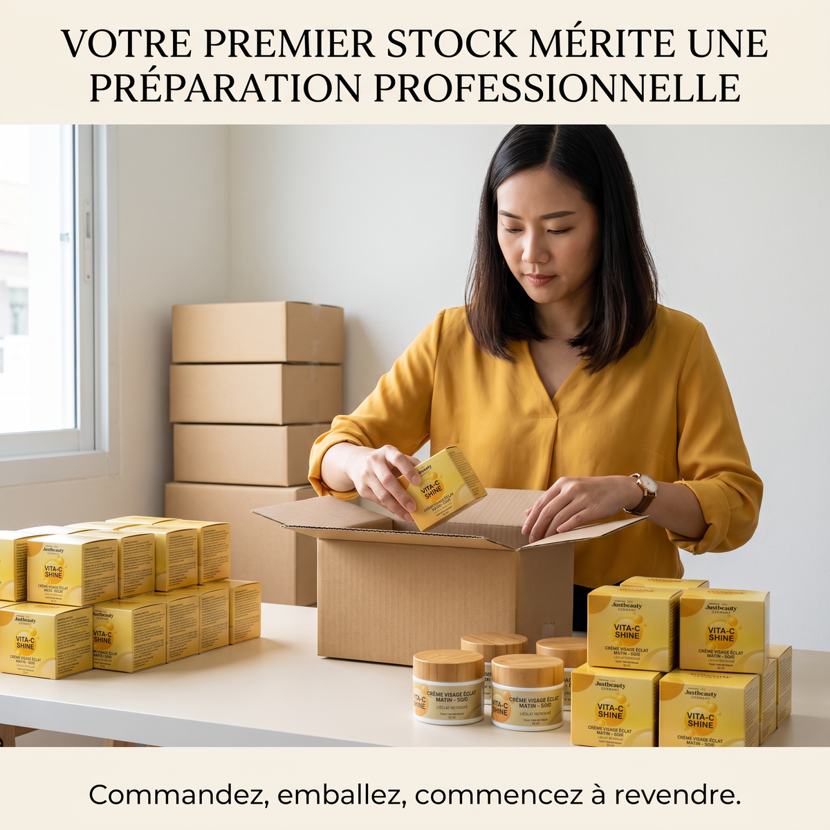 Pack  Revendeur VITA-C SHINE – 10 Crèmes Visage Éclat Matin & Soir de 50 ml