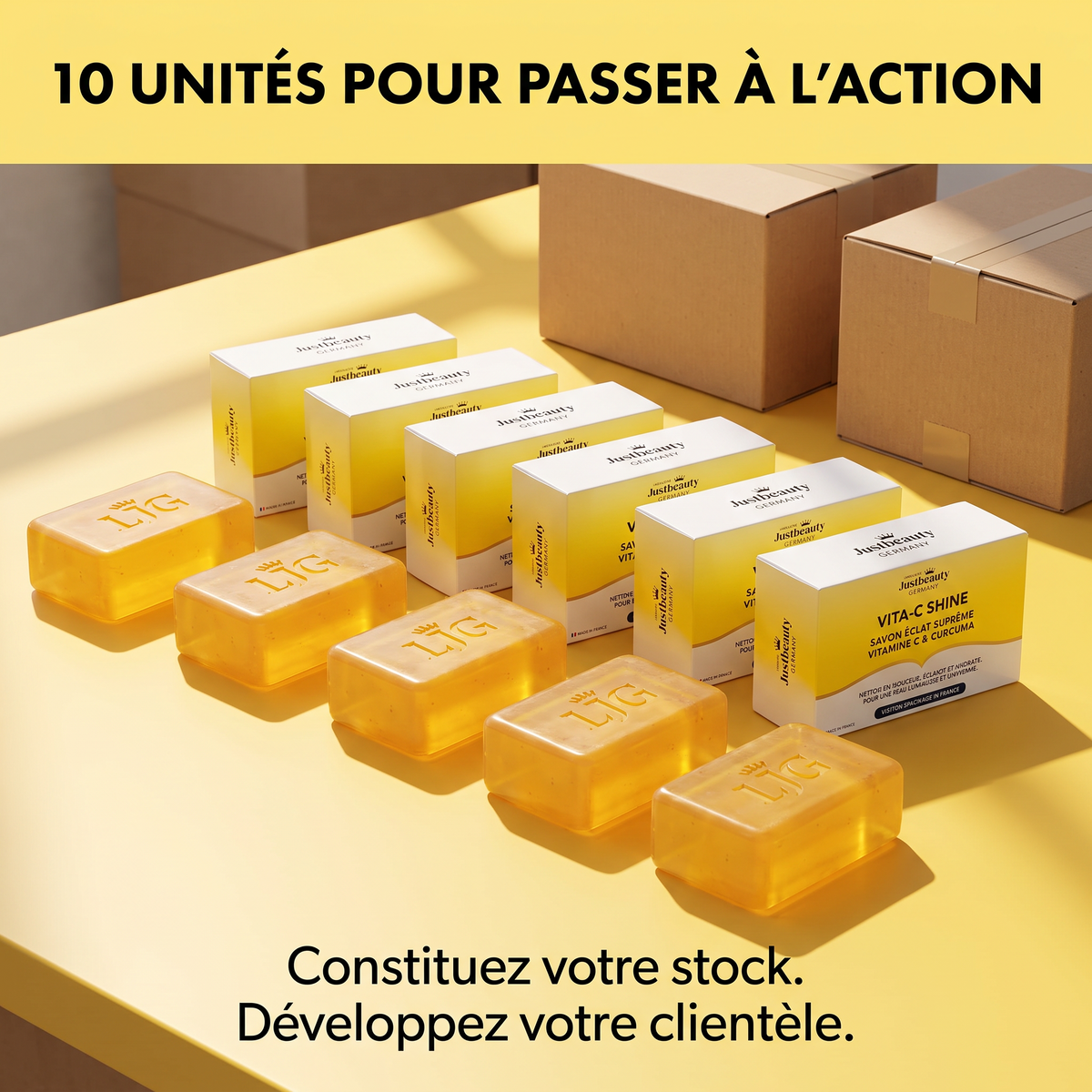 Pack Revendeur VITA-C SHINE – 10 Savons pour Passer de Cliente à Revendeuse