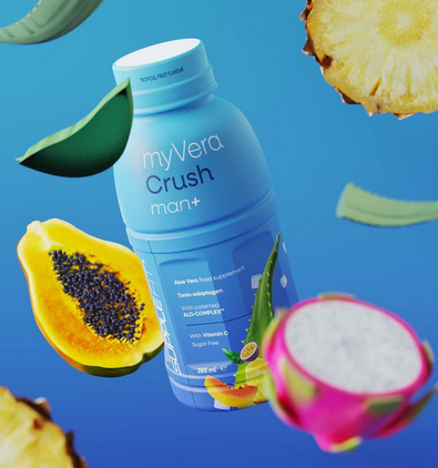 MYVERA CRUSH MAN + • BOOST VITALITÉ & PERFORMANCE MASCULINE • 6 × 285 ML